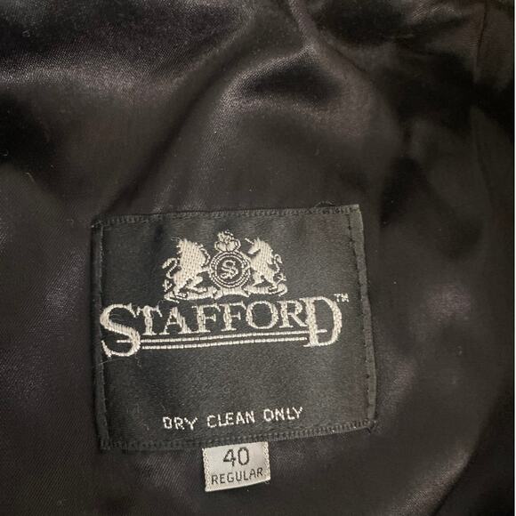 Stafford Vintage Men Size 40 Regular Wool Blend Overcoat Gray - Picture 2 of 9